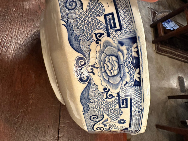 Mason's Blue and White Pitcher and Bowl