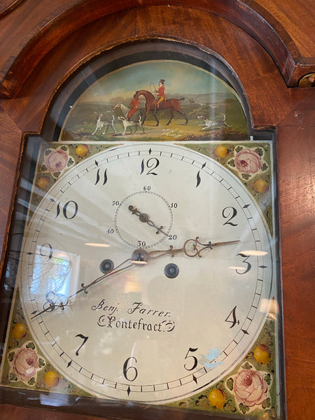 Oak and Mahogany Tall Case Clock