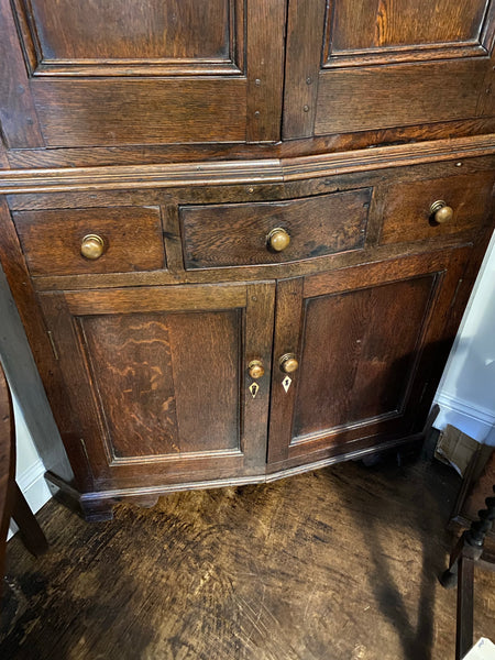 English Oak Corner Cupboard