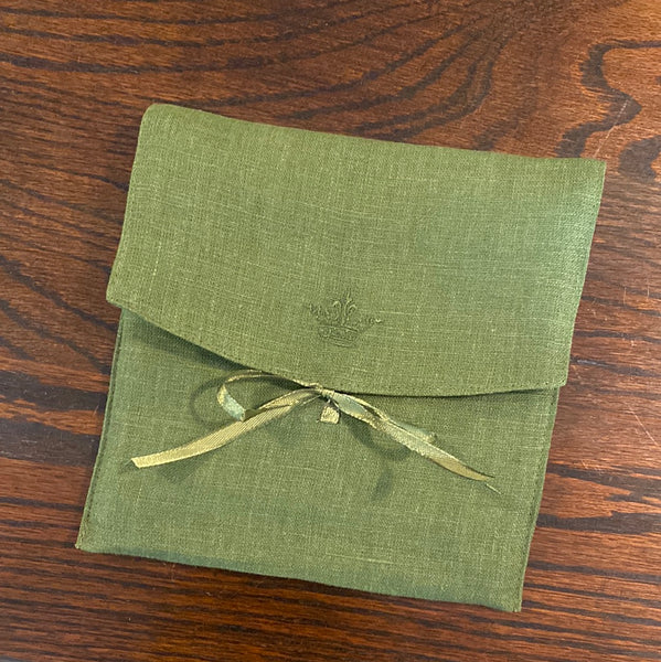 Evergreen Hemstitch Cocktail Napkins, Set of 4