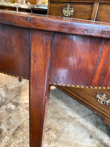 George III Mahogany Demilune Table