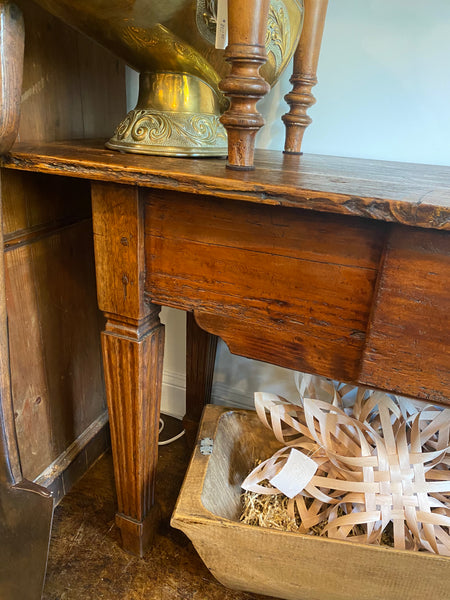 French Scrubbed Pine Farmhouse Side Table
