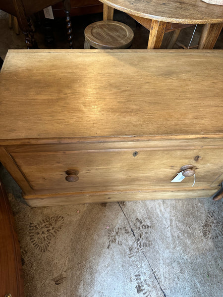 Pine Chest with One-Drawer, England